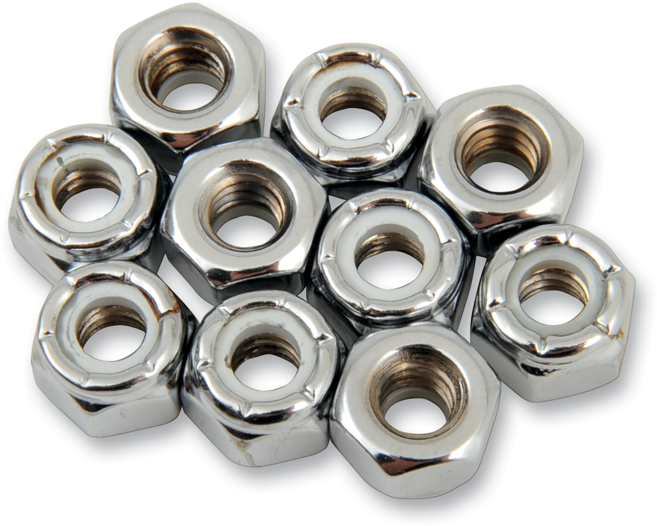 DRAG SPECIALTIES 1/4-20 Chrome Nylon Nut MPB273