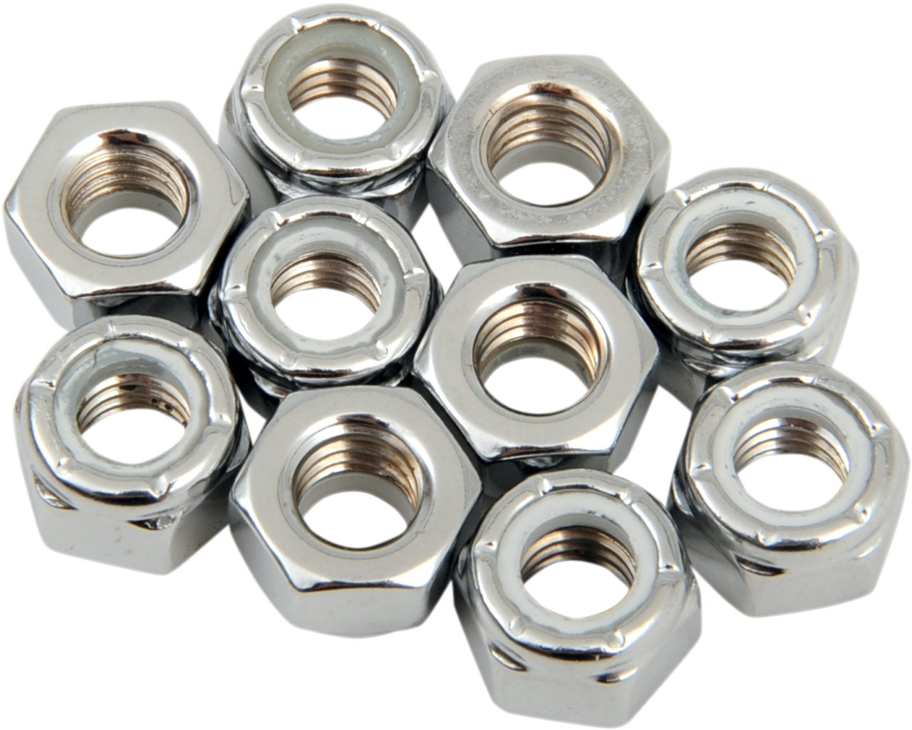 DRAG SPECIALTIES 5/16-18 Chrome Nylon Nut MPB275