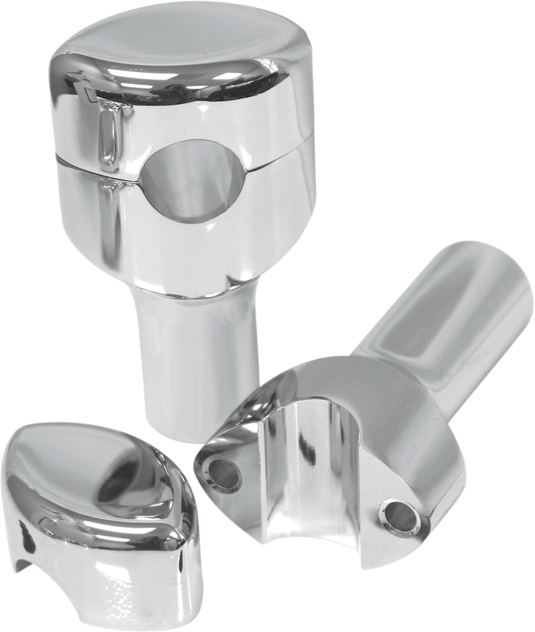 LA CHOPPERS Risers - Smooth - 3" - Chrome LA-7402-03