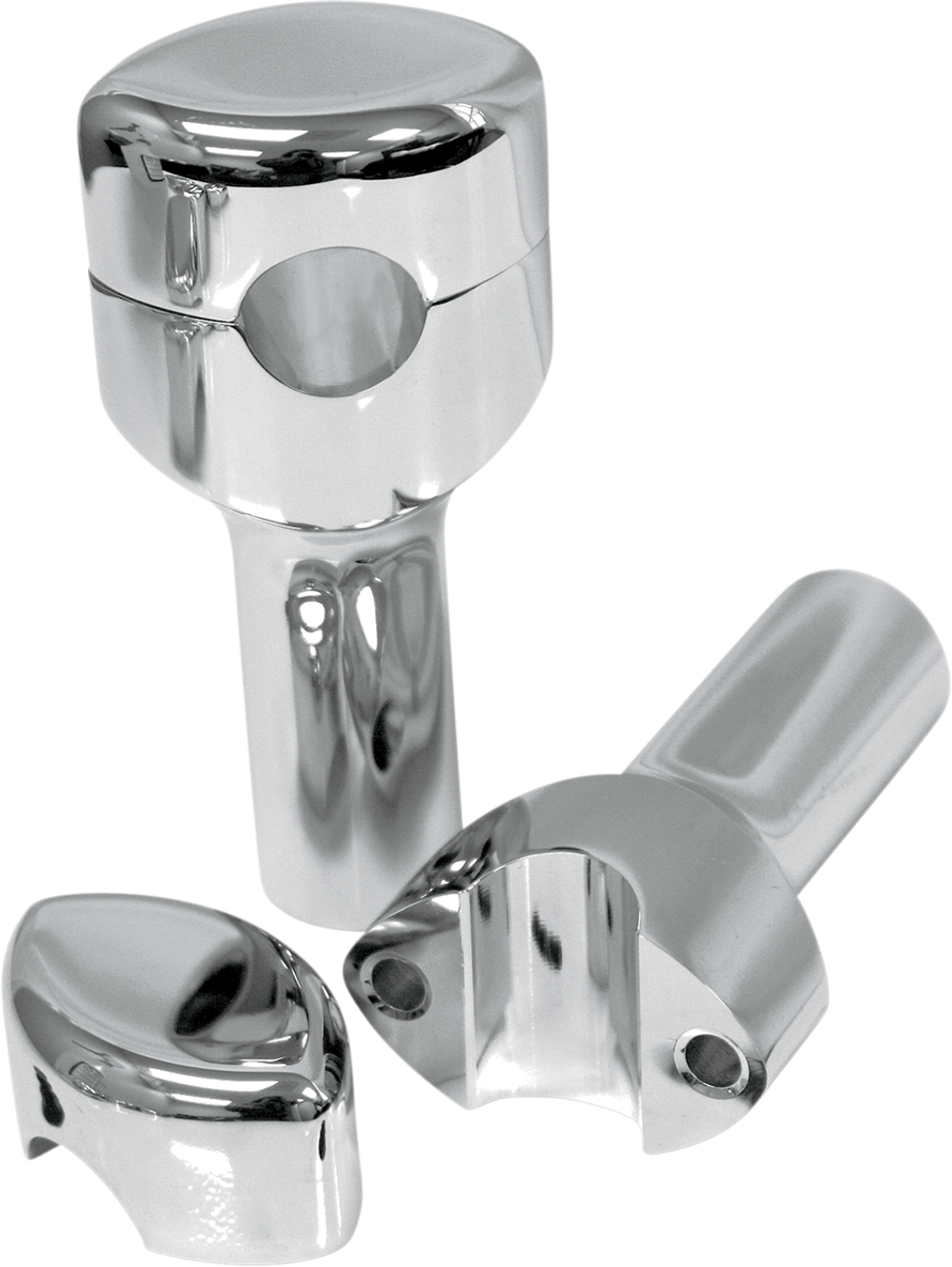 LA CHOPPERS Risers - Smooth - 4" x 1-1/4" - Chrome LA-7406-04