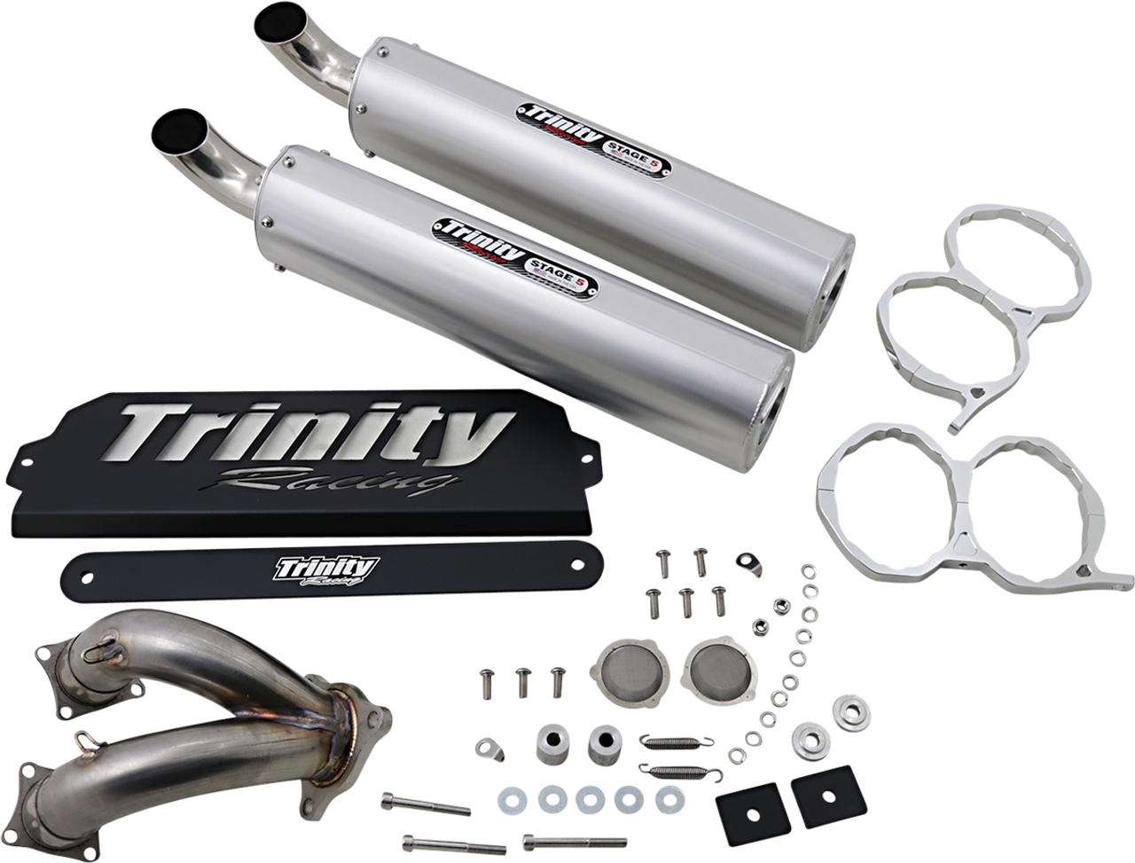 TRINITY RACING RZR Pro XP Muffler - Brushed TR-4173S