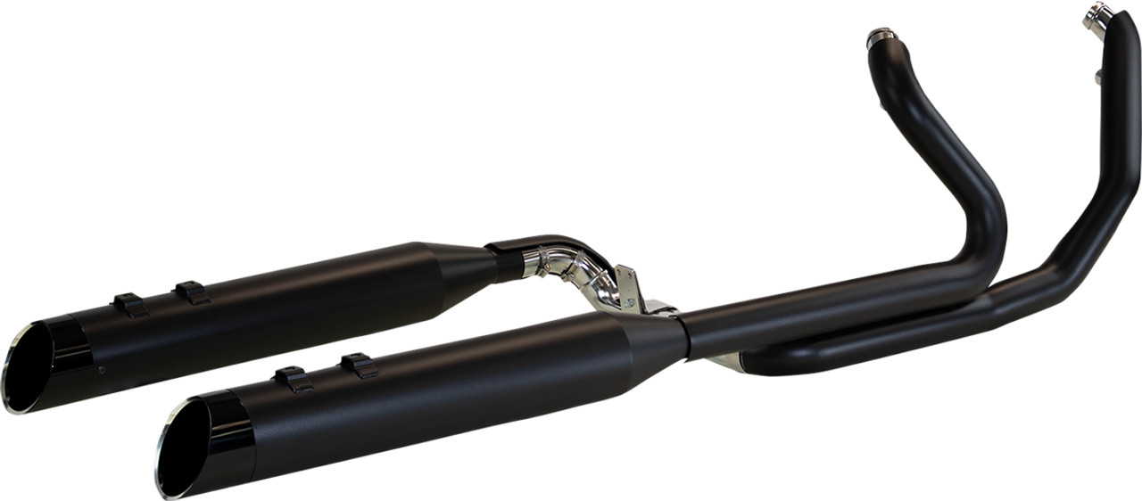 Khrome Werks 2:2 Exhaust System with 4.5" Mufflers for 2017-2022 Harley Touring Models Black 200445