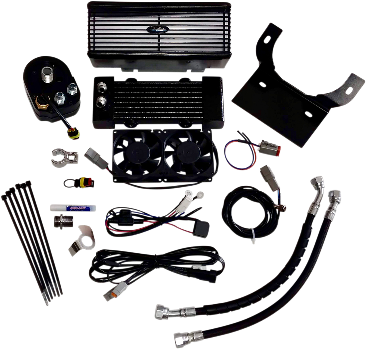 ULTRACOOL Oil Cooler Kit - Flat Black RF-2F