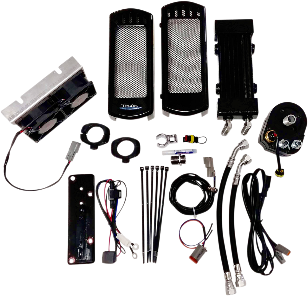 ULTRACOOL Side Mount Oil Cooler Kit - Black - FLH SMT-1G