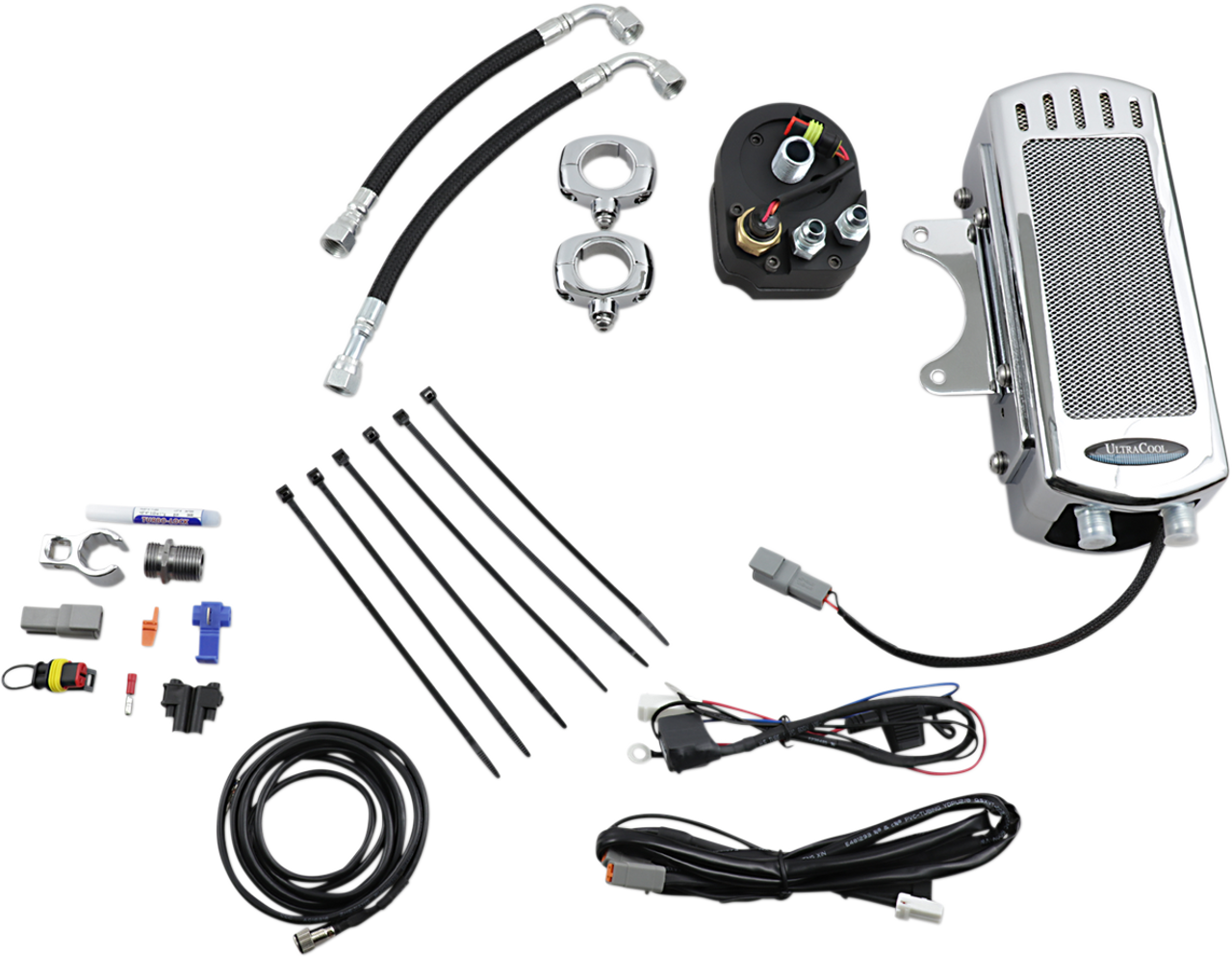 ULTRACOOL Side Mount Oil Cooler Kit - Chrome - Softail SMS-1C