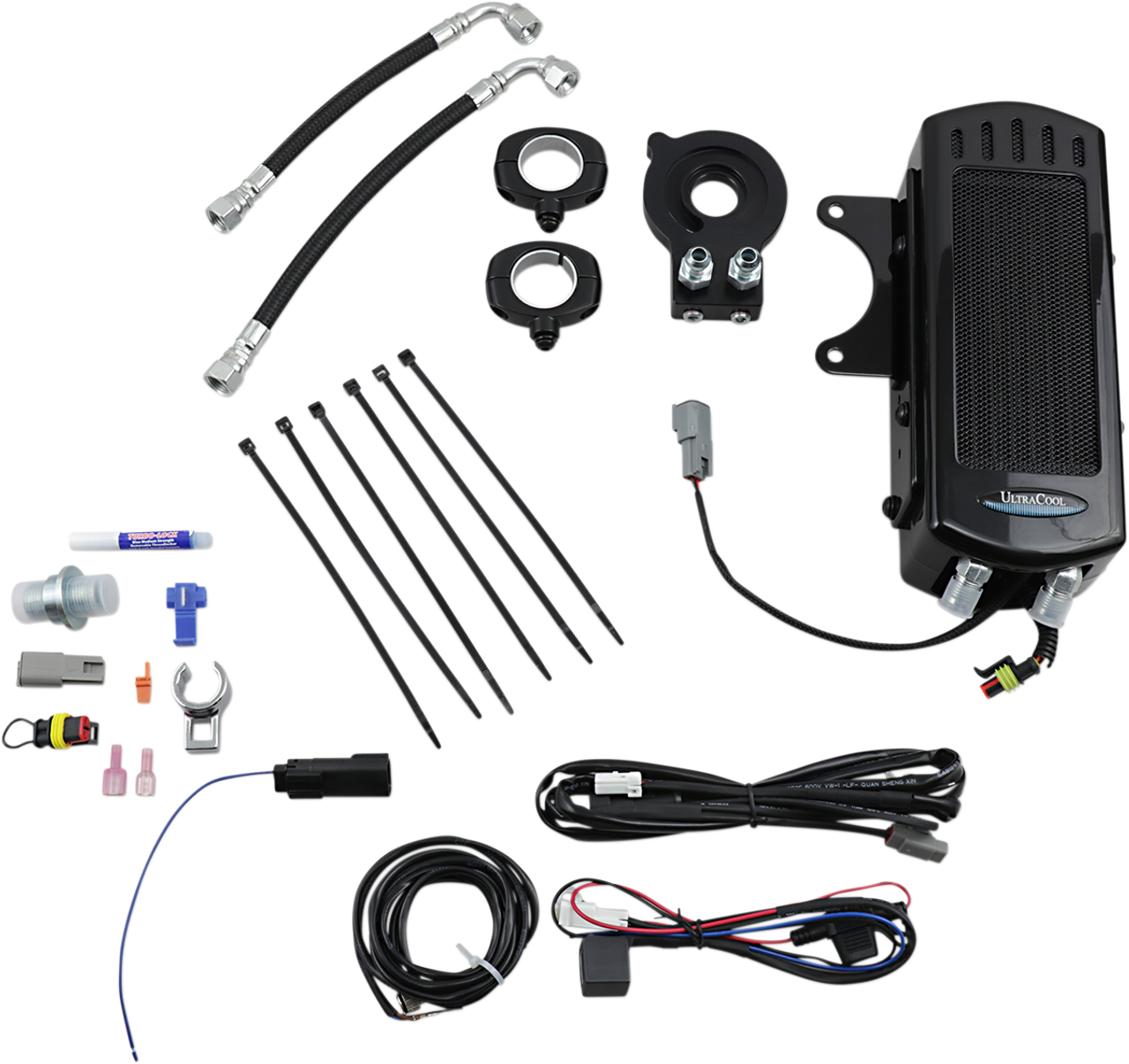 ULTRACOOL Frame Mount Oil Cooler Kit - Black - M8 SMT8-1G