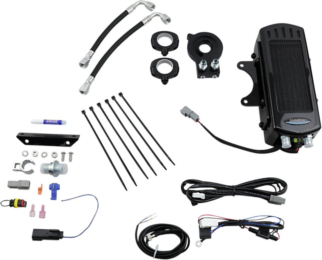 ULTRACOOL Side Mount Oil Cooler Kit - Black - M8 SMS8-1G