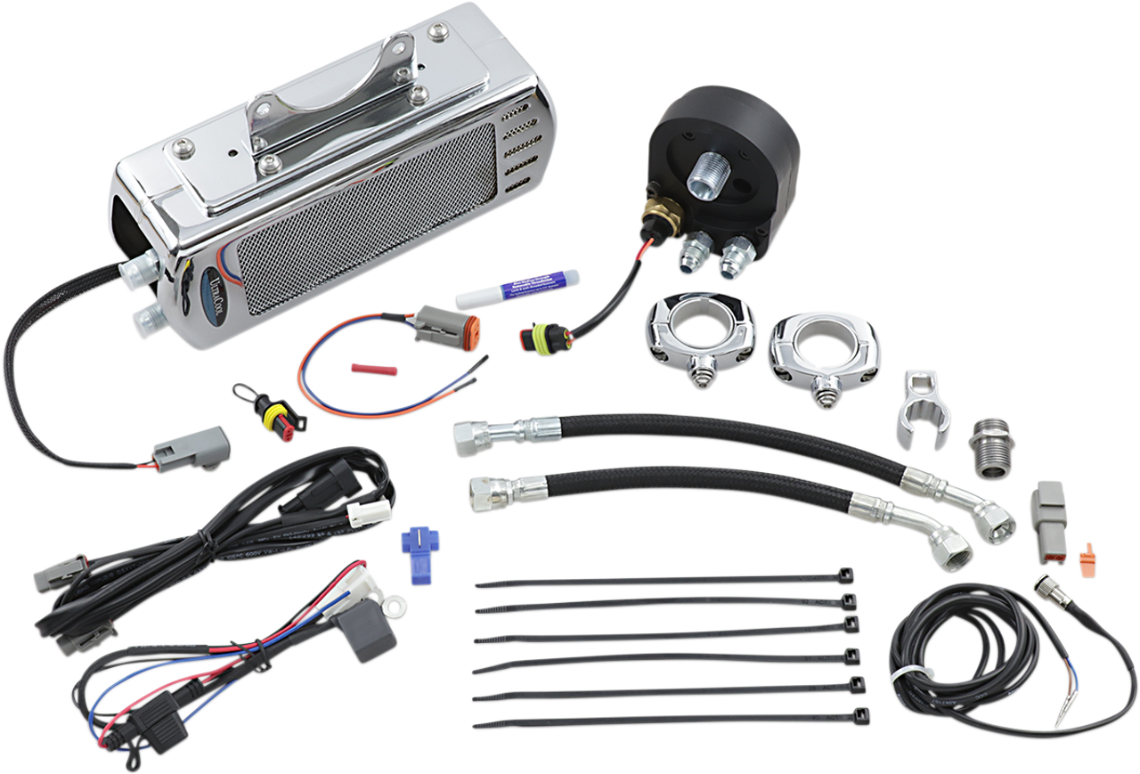 ULTRACOOL Side Mount Oil Cooler Kit - Chrome - FLH SMT-2C
