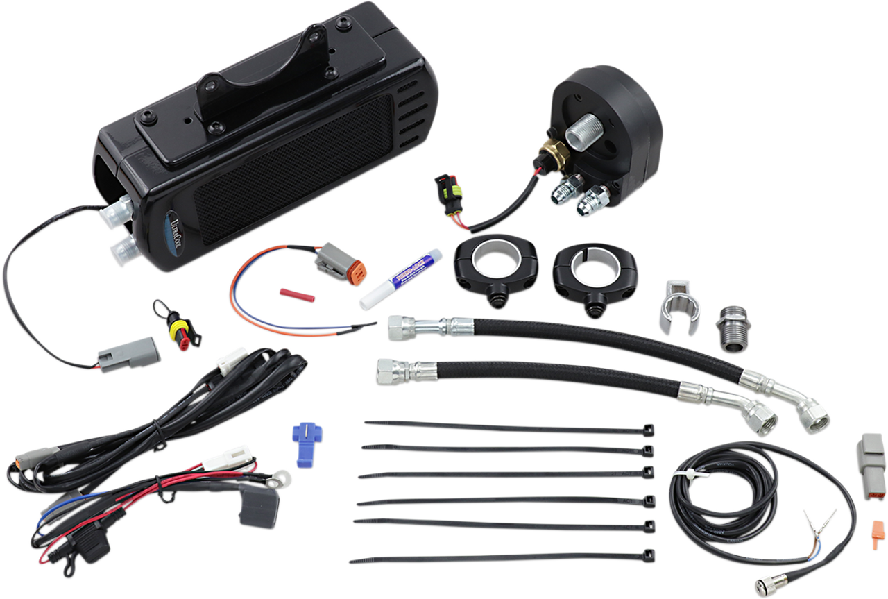 ULTRACOOL Side Mount Oil Cooler Kit - Black - FLH SMT-2G