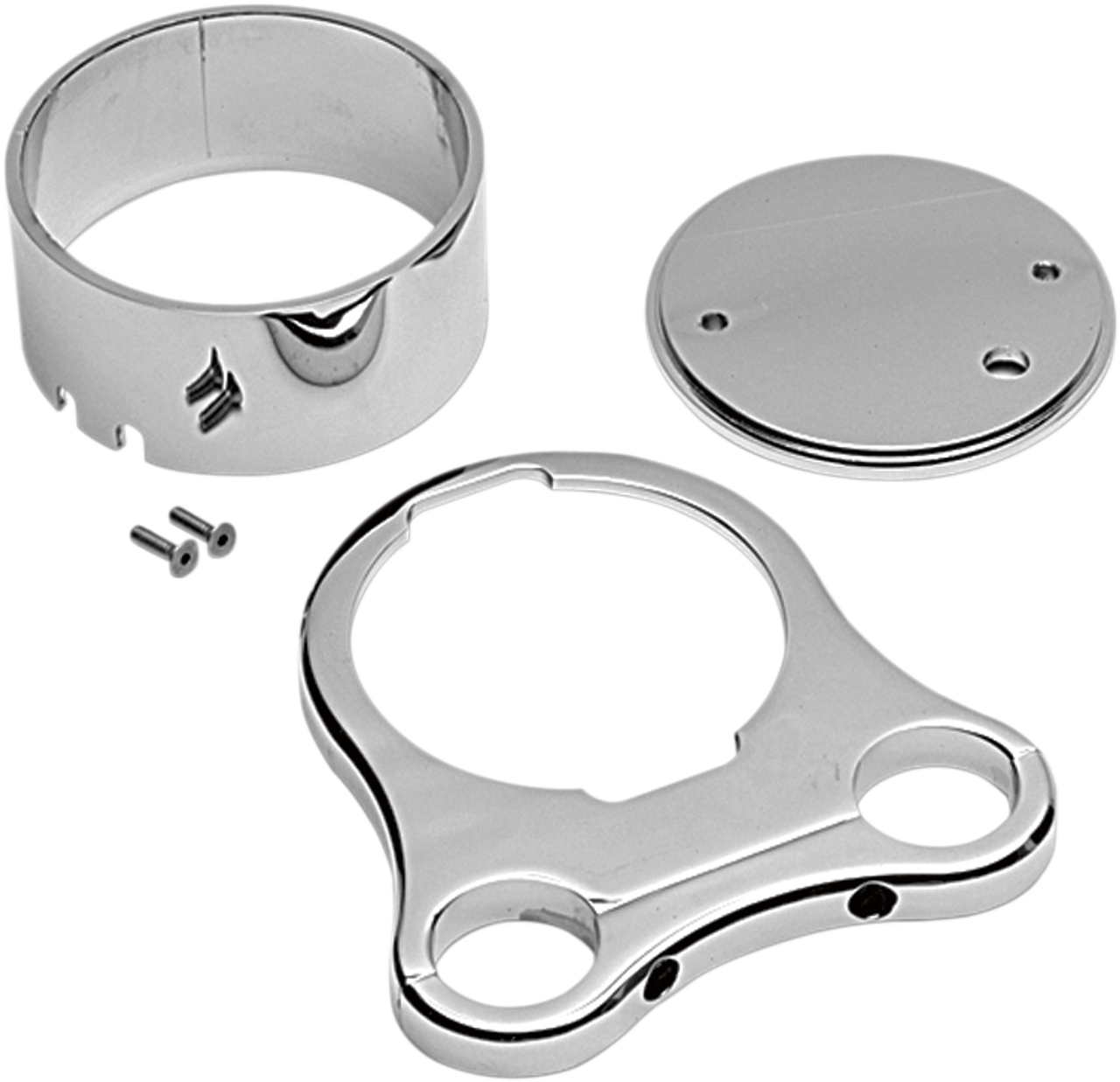 DRAG SPECIALTIES 1.25" T-Bar Single Gauge Mount - Chrome - For '00-'20 OEM Style Gauges 373864