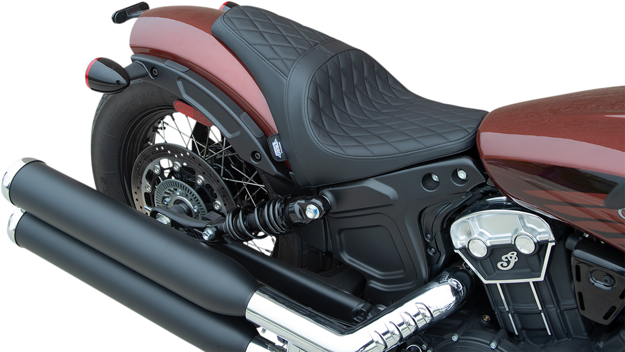 DRAG SPECIALTIES 3/4 Solo Seat - Diamond - Black 0810-2255
