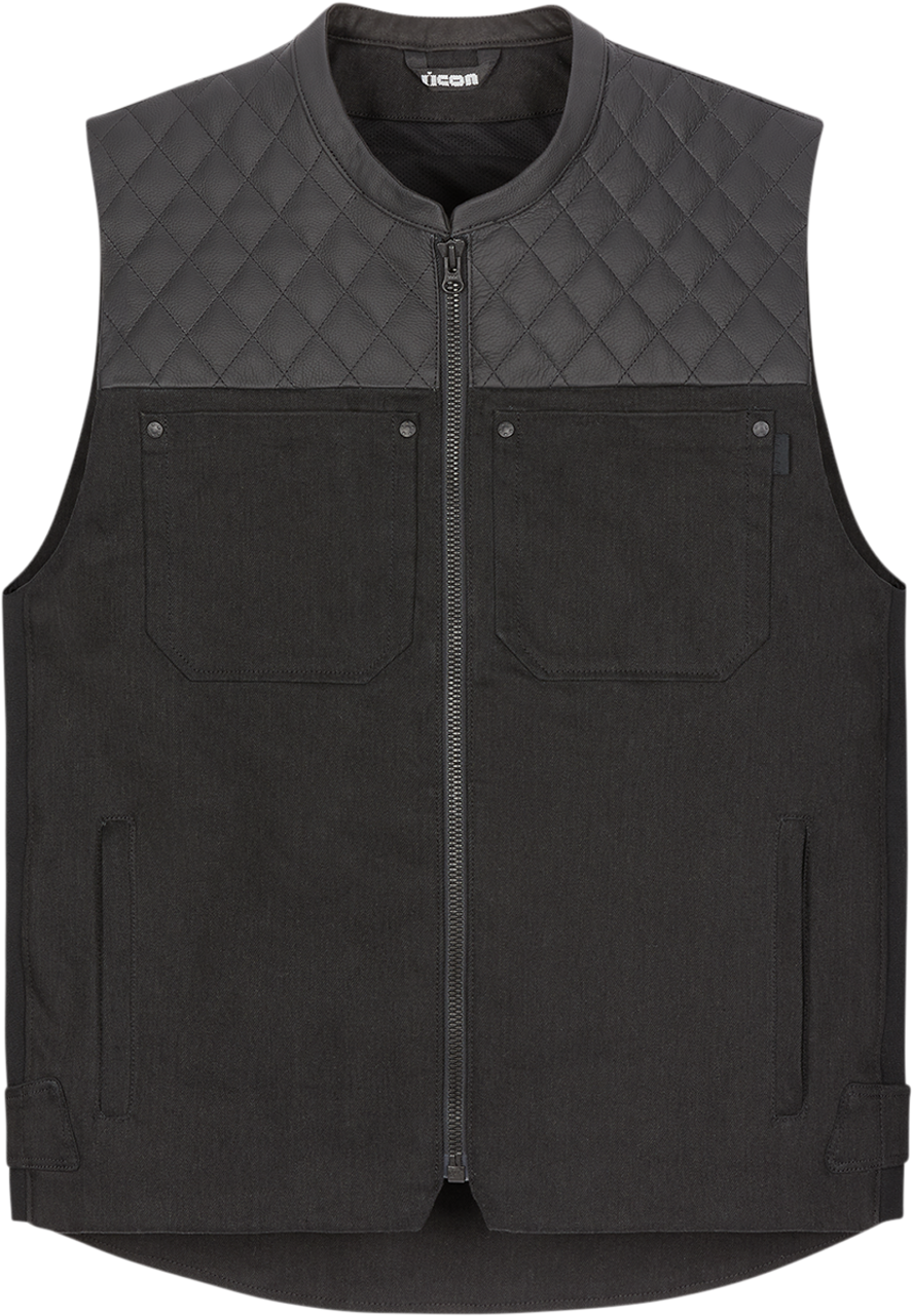 ICON Chamonix Denim Vest - Black - 3XL 2830-0557