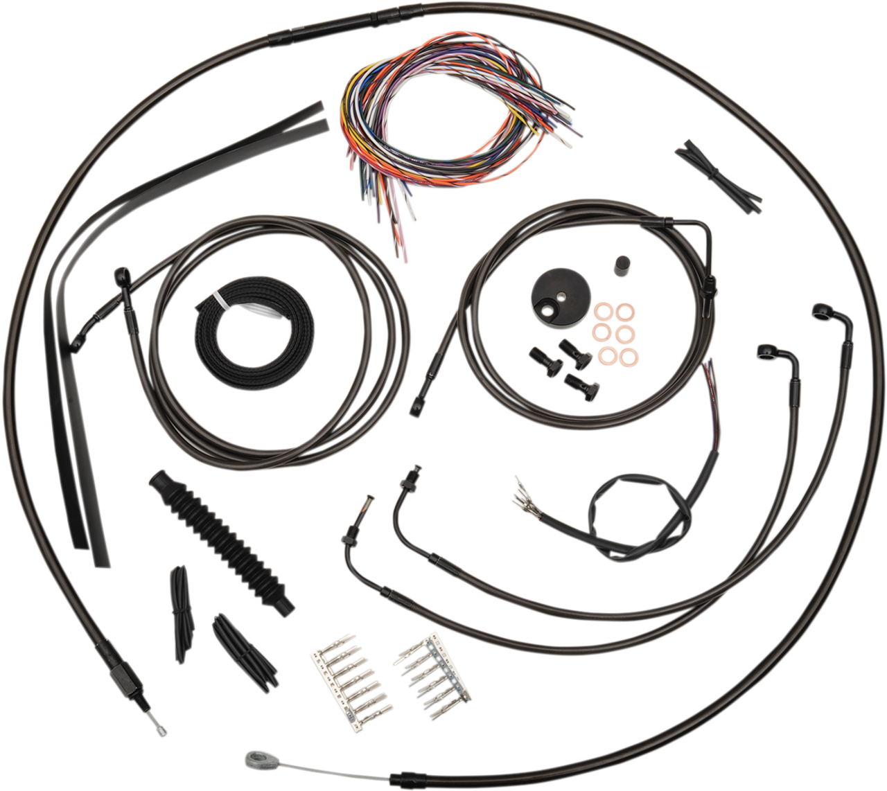 LA CHOPPERS Cable Kit - 12" - 14" Ape Hanger Handlebars - Midnight LA-8051KT2-13M