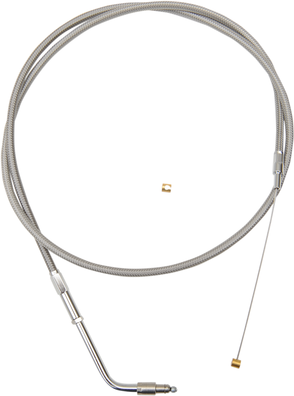 LA CHOPPERS Throttle Cable - 18" - 20" - Stainless Steel LA-8005TH19