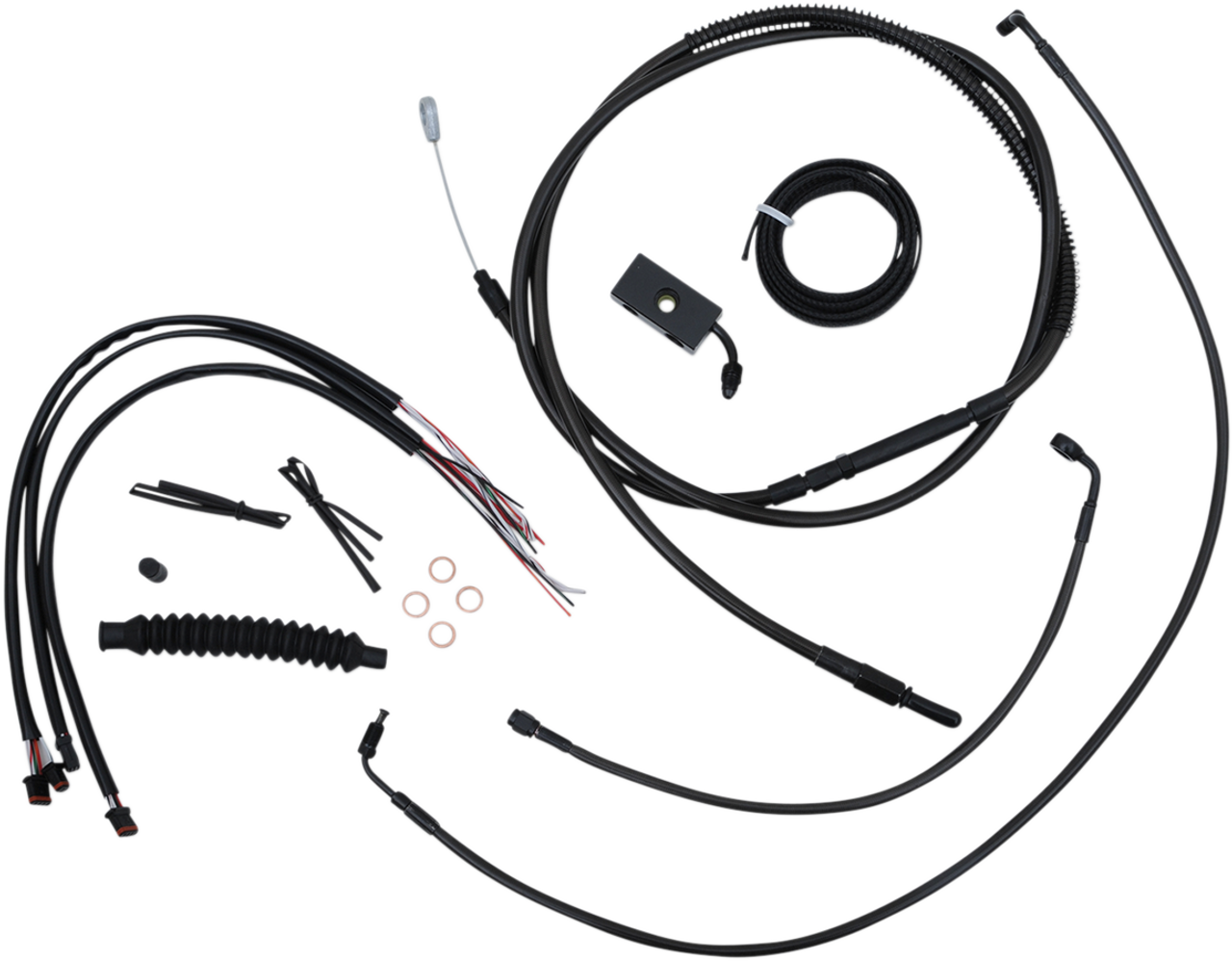 LA CHOPPERS Cable Kit - 18" - 20" Ape Hanger Handlebars - Midnight LA-8152KT2-19M