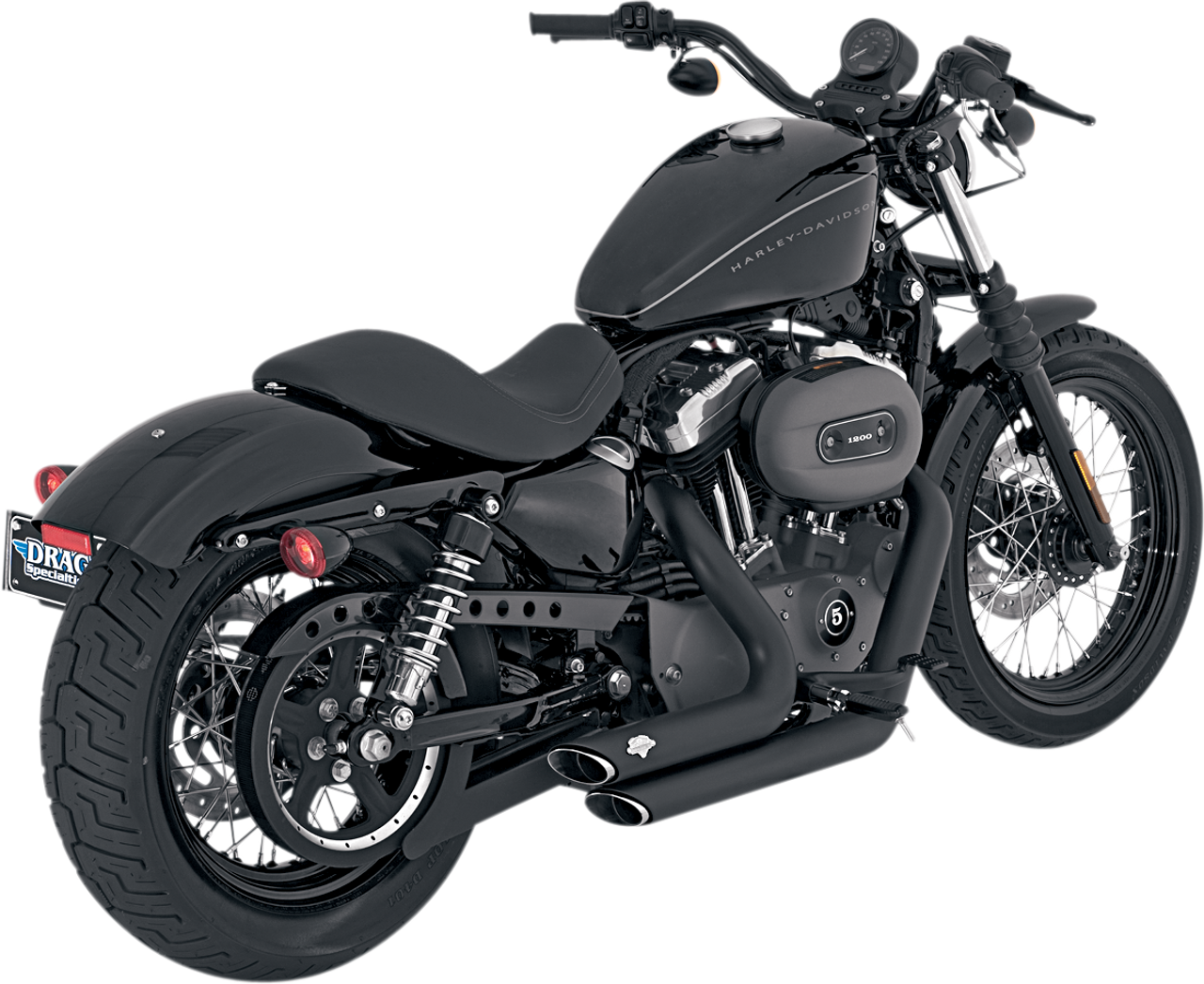VANCE & HINES Shortshots Staggered Exhaust - Black 47219