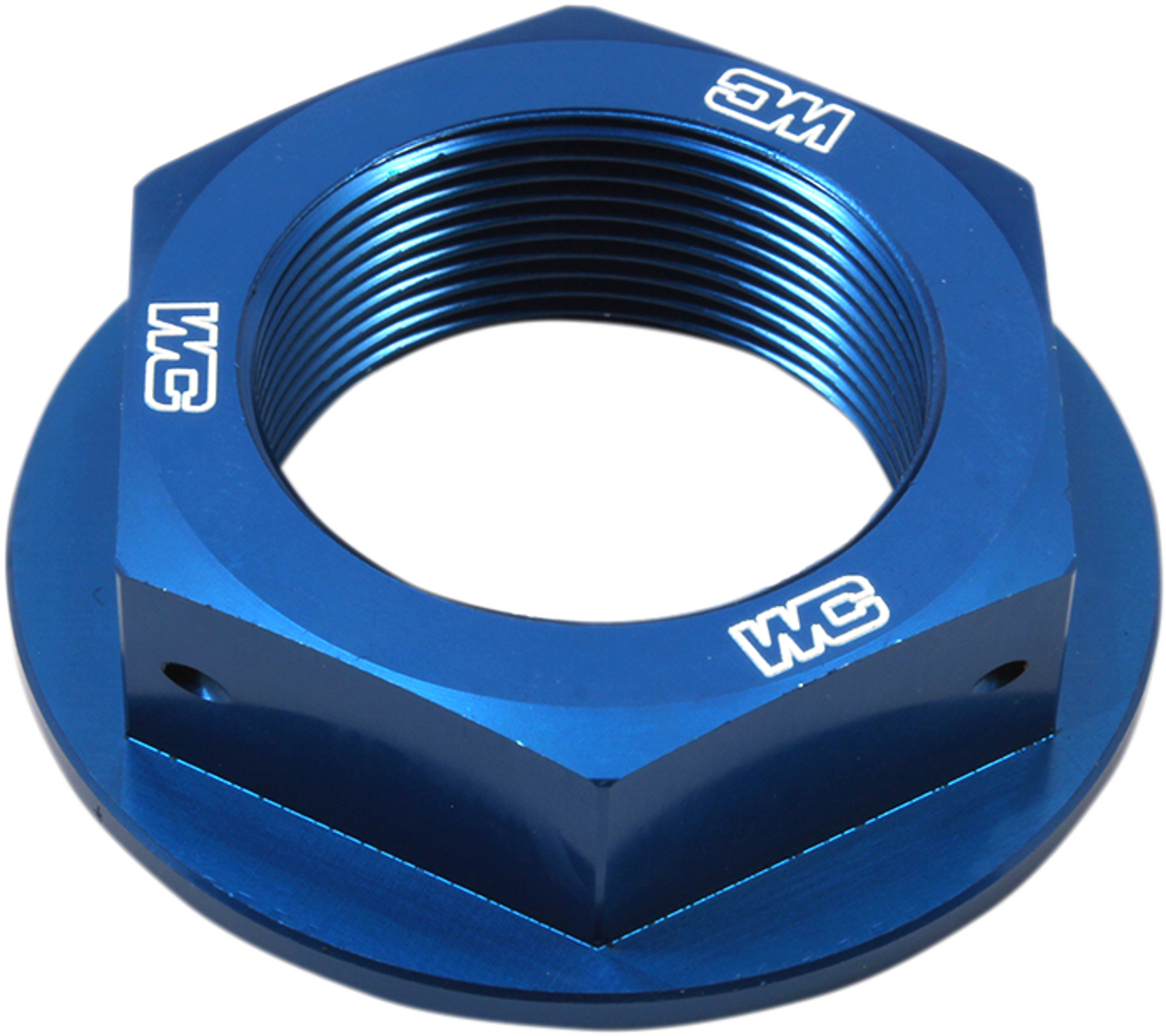 WORKS CONNECTION Steering Stem Nut - Blue - Yamaha 24-360