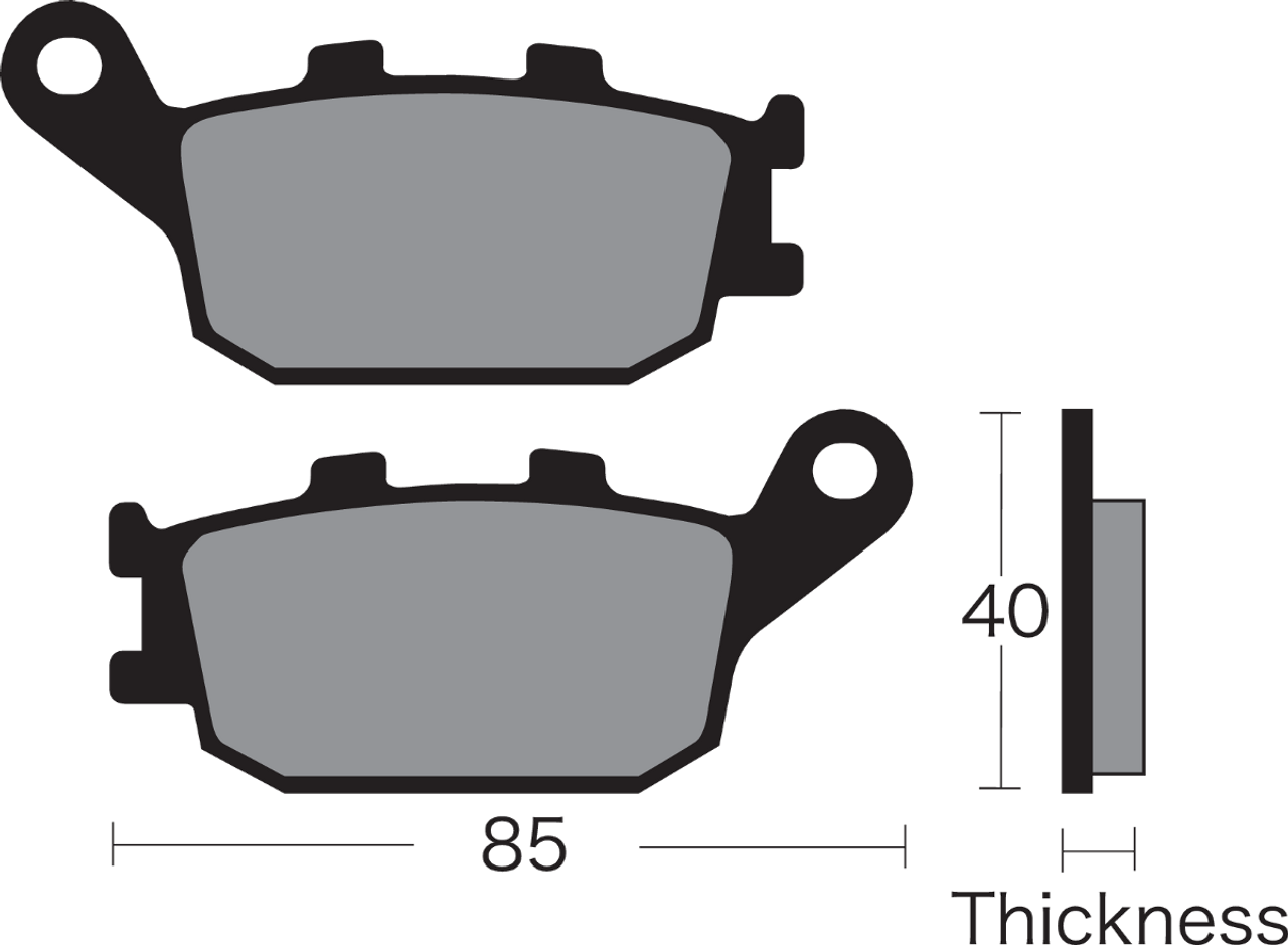 VESRAH Semi-Metallic Brake Pads - VD-163 VD-163