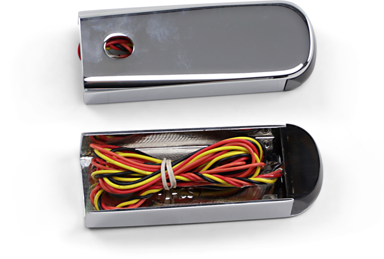 ALLOY ART LED Strut Light - Smoke/Red Chrome FLHC SSL-BR-2C