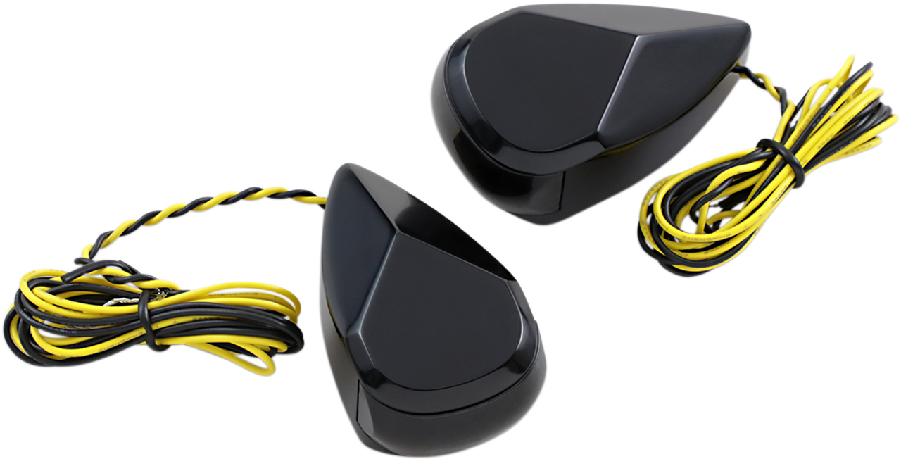 ALLOY ART Turn Signal - Black - Smoke/Amber MRL-1B