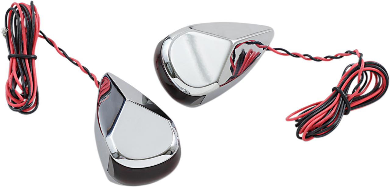 ALLOY ART Turn Signal - Chrome - Red/Red MRL-3C