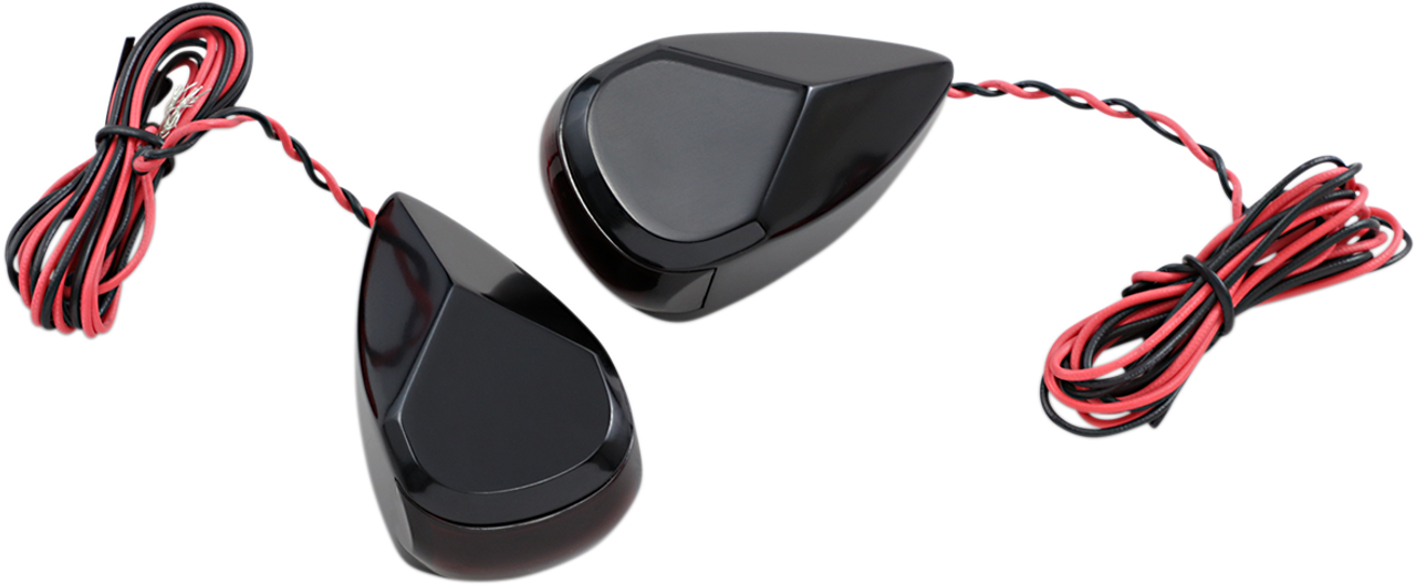 ALLOY ART Turn Signal - Black - Red/Red MRL-3B