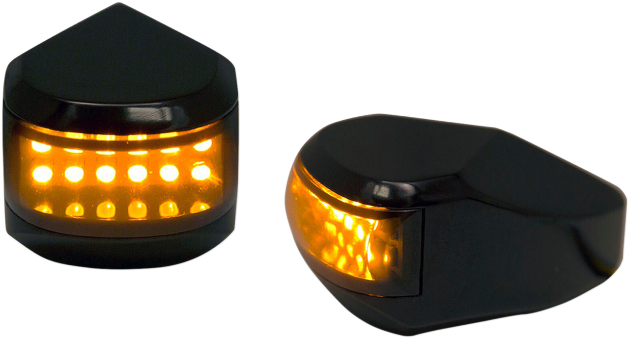 ALLOY ART LED Driving/Turn Signal Light - Black - Smoke Lens MRL-4B