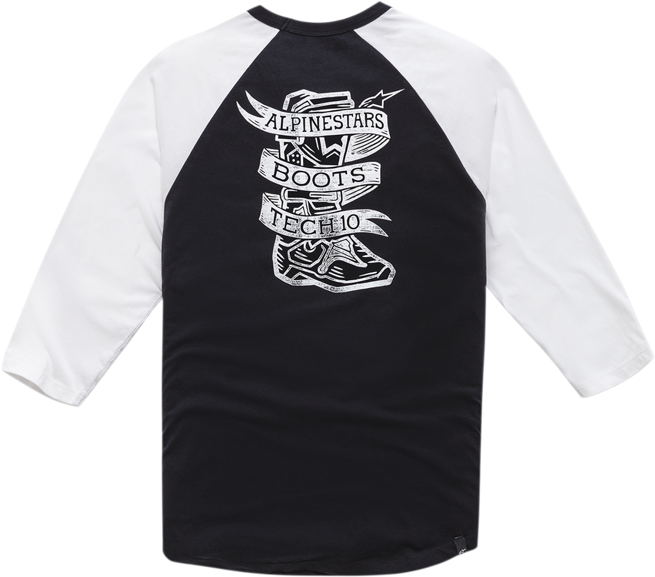 ALPINESTARS Booted Raglan T-Shirt - Black/White - XL 1210710041020XL