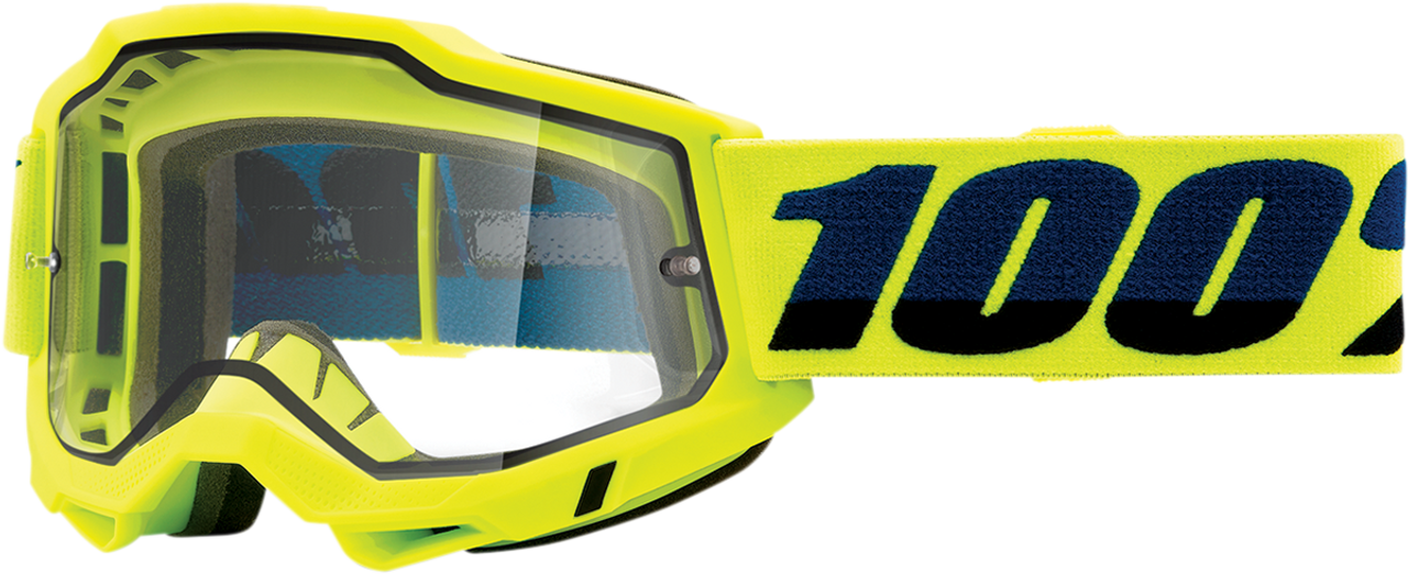 100% Accuri 2 Enduro Goggles - Fluo Yellow - Clear 50015-00003