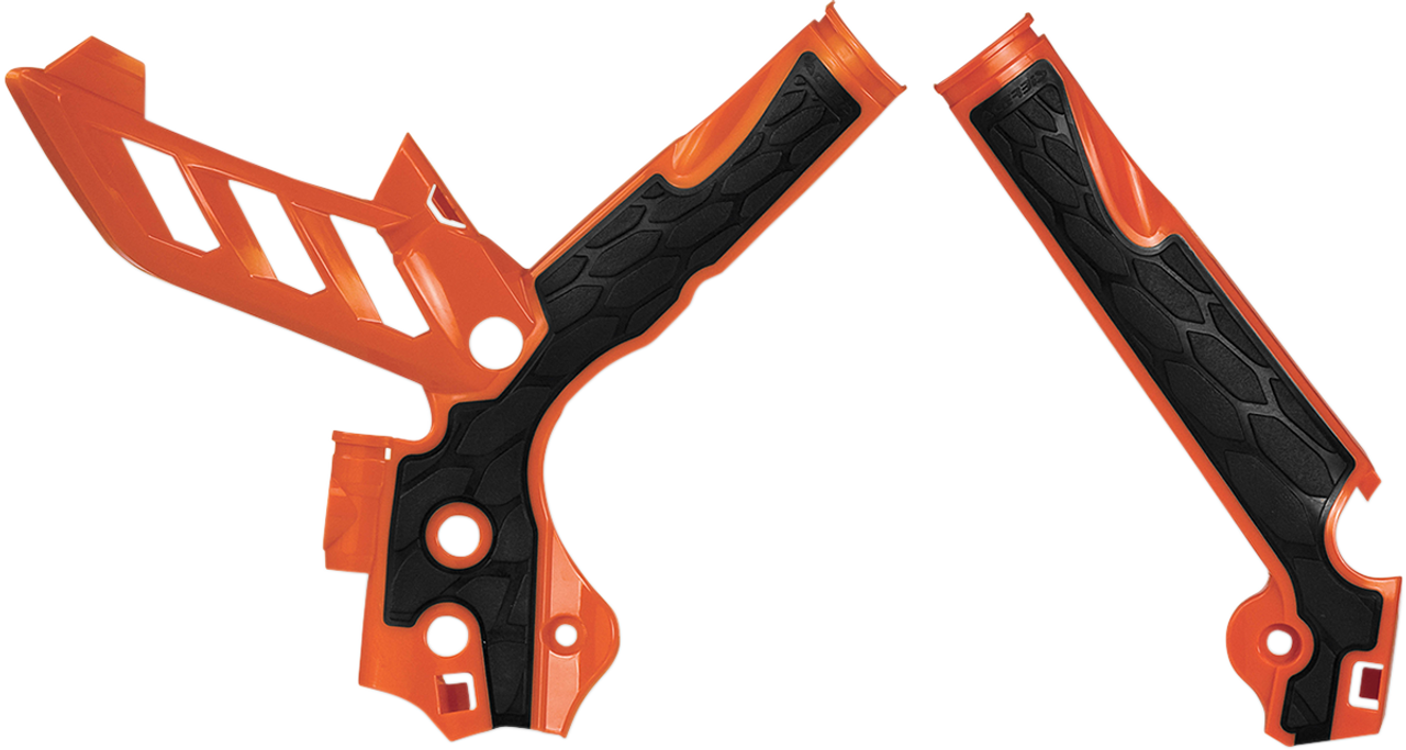 ACERBIS X-Grip Frame Guards - Orange/Black - KTM 2374251008