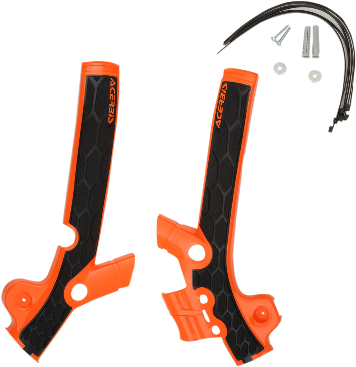 ACERBIS X-Grip Frame Guards - Orange/Black 2449525225