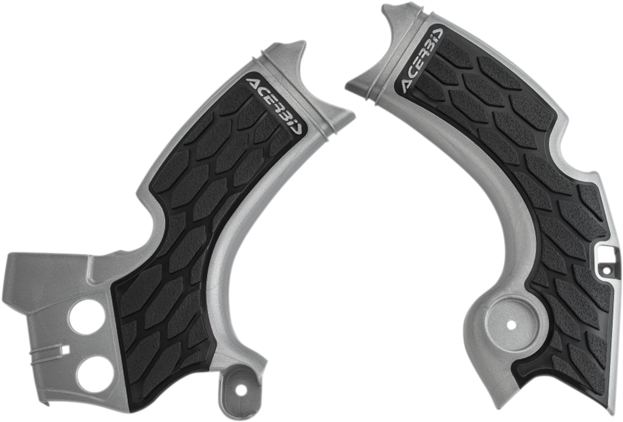 ACERBIS X-Grip Frame Guards - Silver/Black - KX250F 2657591015