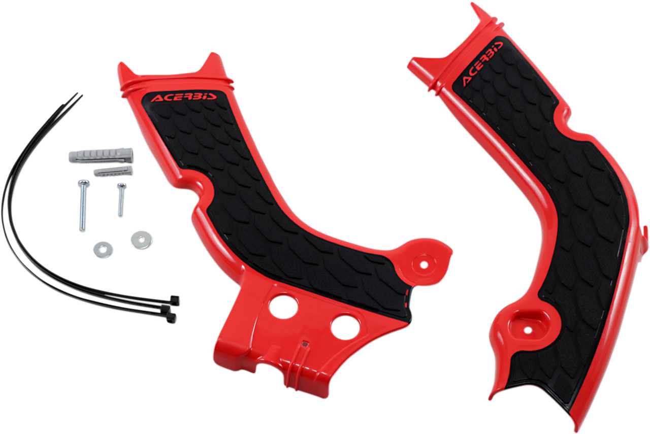 ACERBIS X-Grip Frame Guards - Red/Black - CRF 2736331018