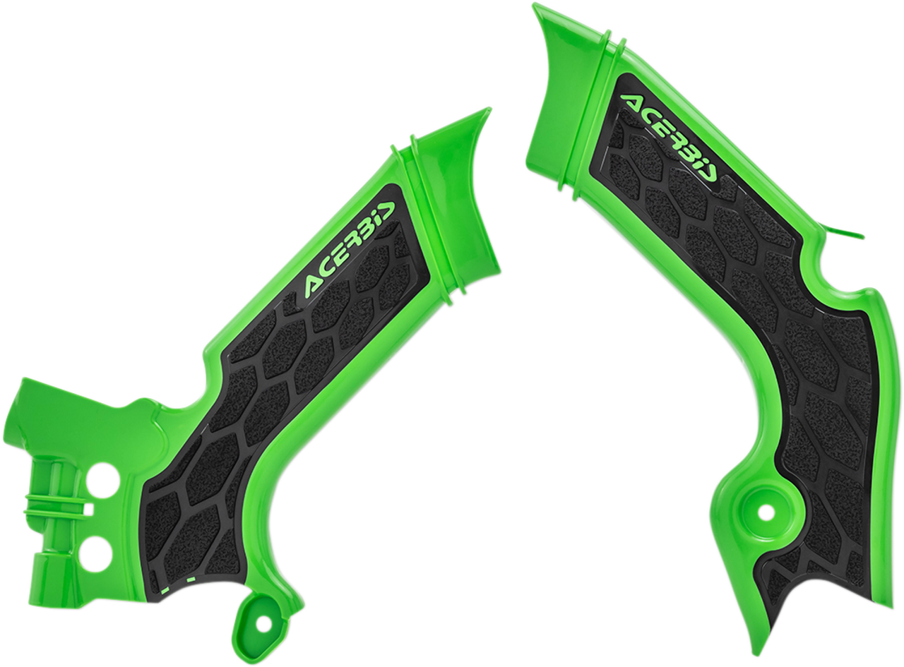 ACERBIS X-Grip Frame Guards - Green/Black - KX 2742601089
