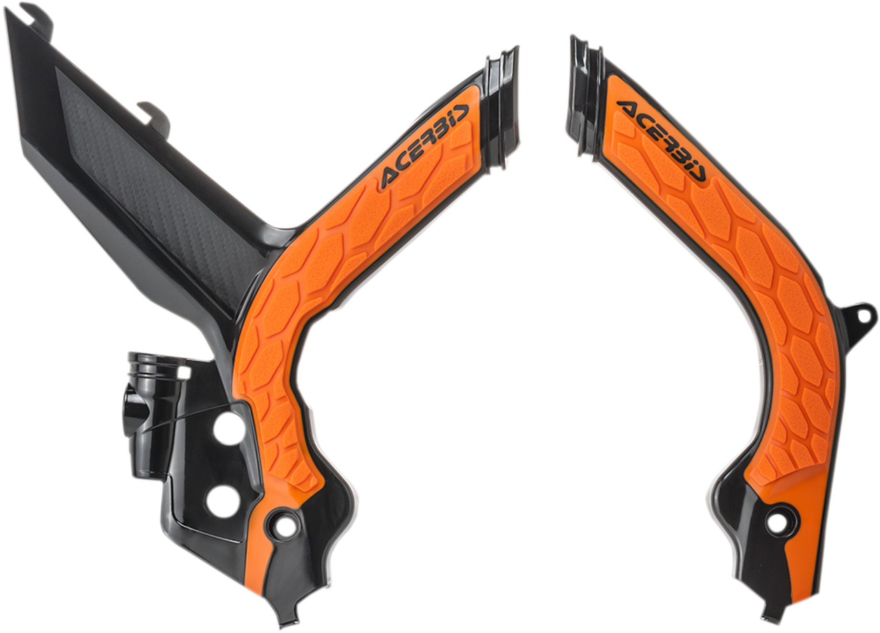ACERBIS X-Grip Frame Guards - Black/'16 Orange - KTM 2783155229