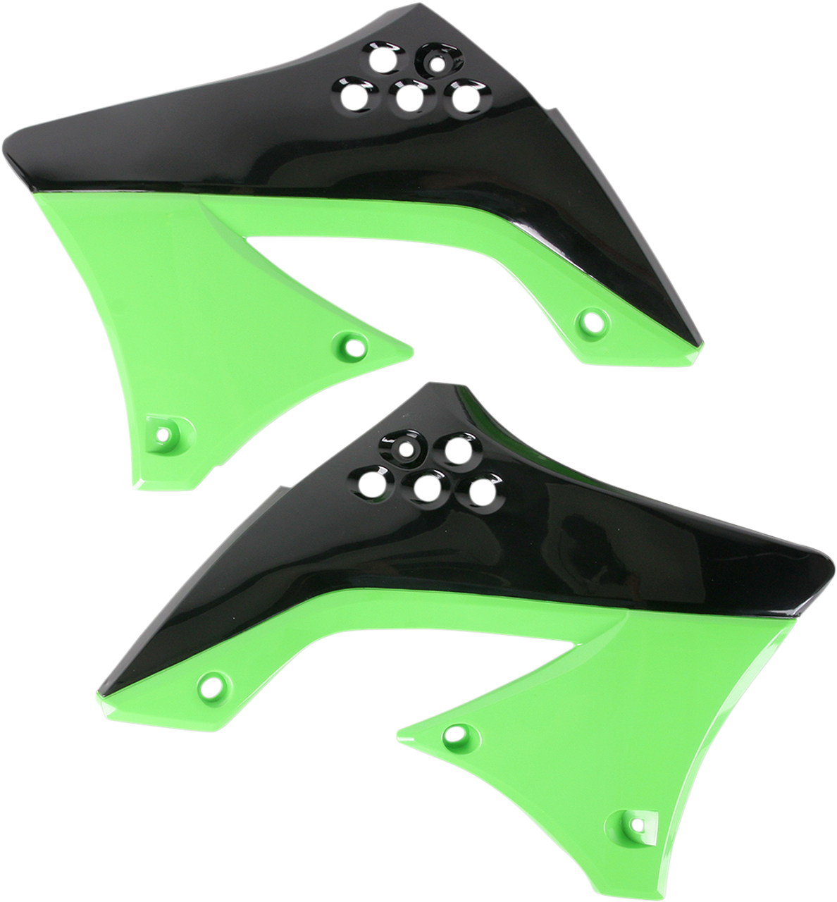 ACERBIS Radiator Shrouds - Black/Green - KX450F 2141711043