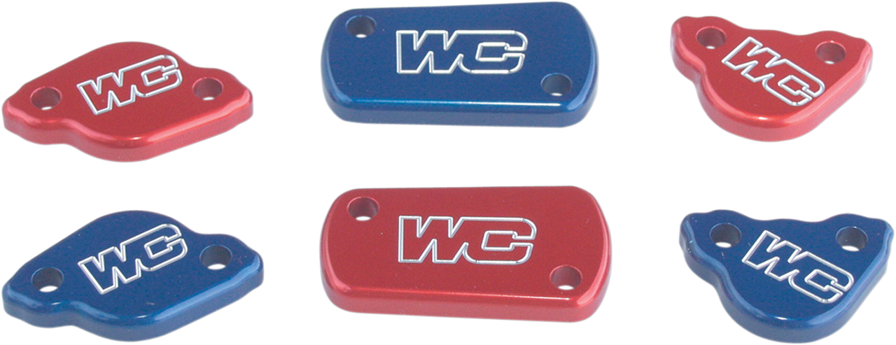 WORKS CONNECTION Rear Billet Brake Cover - Red - Kawasaki/Suzuki 21-605