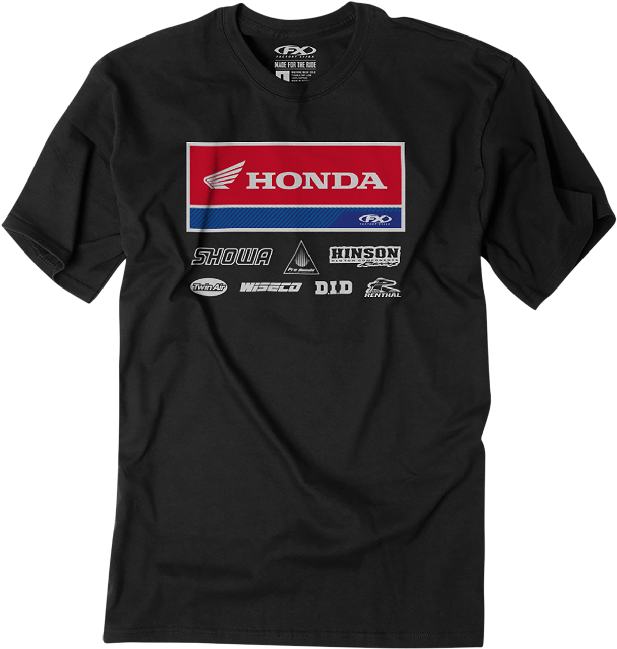 FACTORY EFFEX Honda 21 Racewear T-Shirt - Black - Medium 24-87322