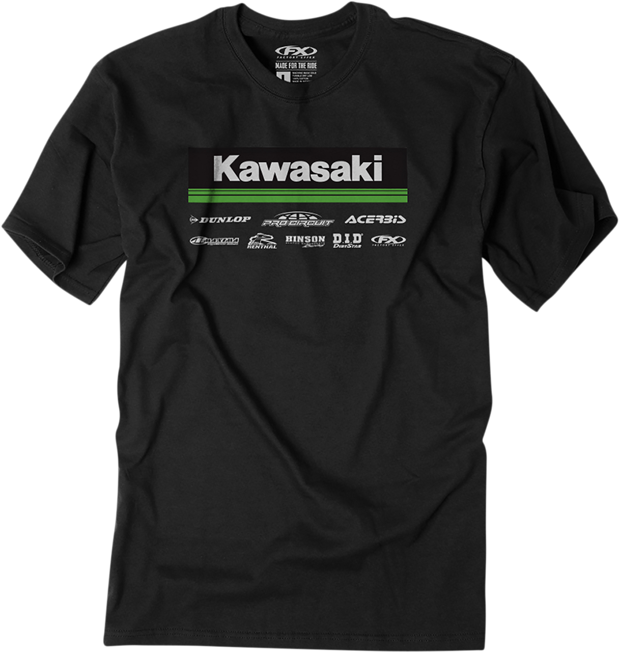 FACTORY EFFEX Kawasaki 21 Racewear T-Shirt - Black - Large 24-87124