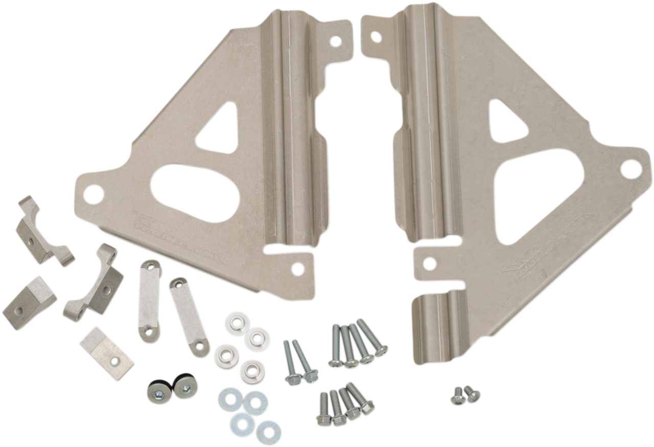 WORKS CONNECTION Radiator Brace - Silver - Kawasaki 18-300