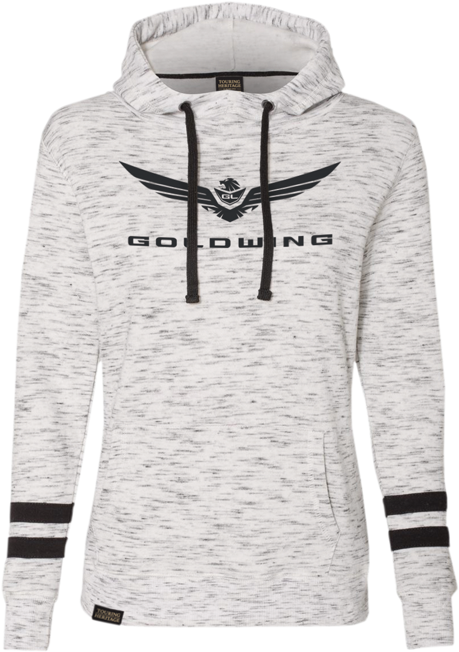 FACTORY EFFEX Women's Goldwing Bold Pullover Hoodie - White/Black - Small 25-88820