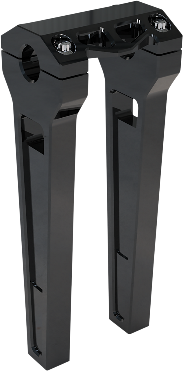 LA CHOPPERS Risers - Straight - 10" - Black Anodized LA-7470-10B