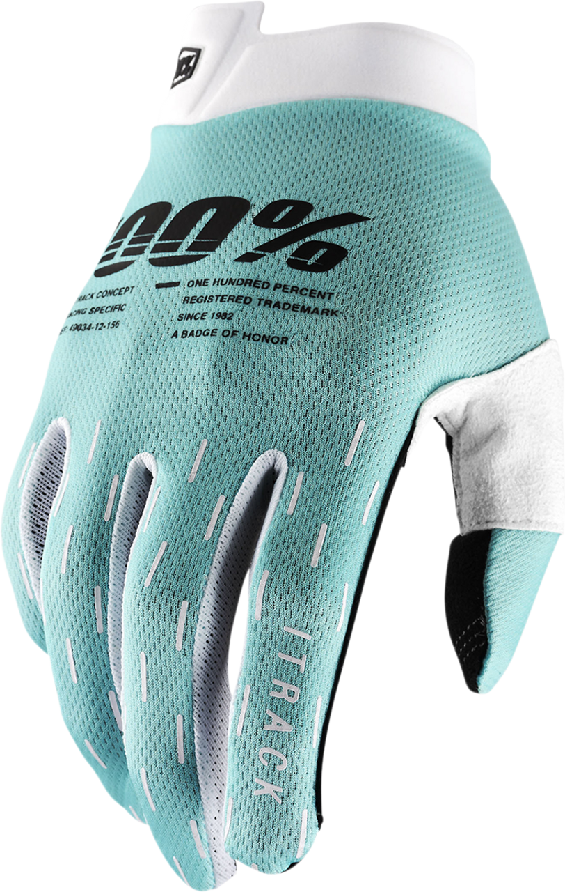 100% iTrack Gloves - Aqua - XL 10008-00003
