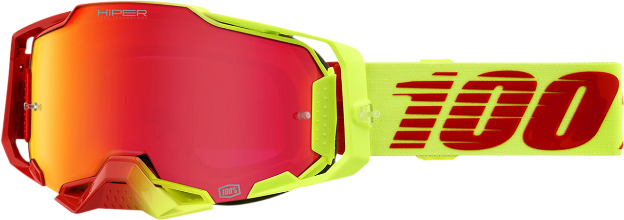 100% Armega Goggles - Solaris - HiPER Red Mirror 50003-00003