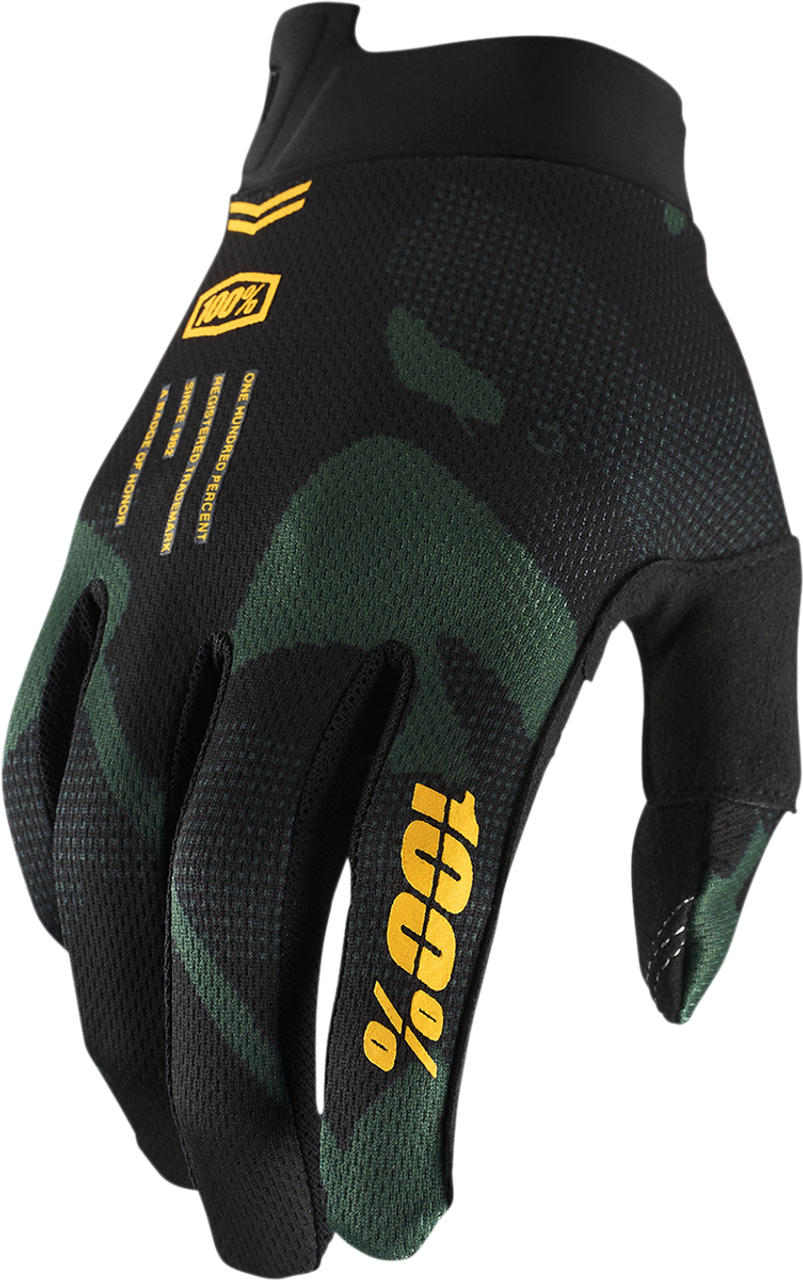 100% iTrack Gloves - Sentinel Black - Medium 10008-00021