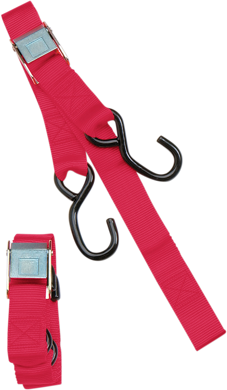 PARTS UNLIMITED 1" Tie Dow - Built In Assist - Red 3920-0072