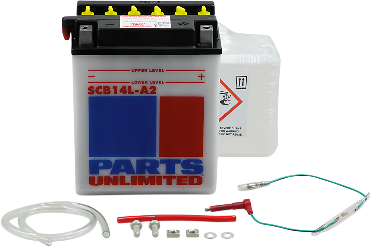 PARTS UNLIMITED Battery - YB14L-A2 with Sensor SCB14L-A2-FP