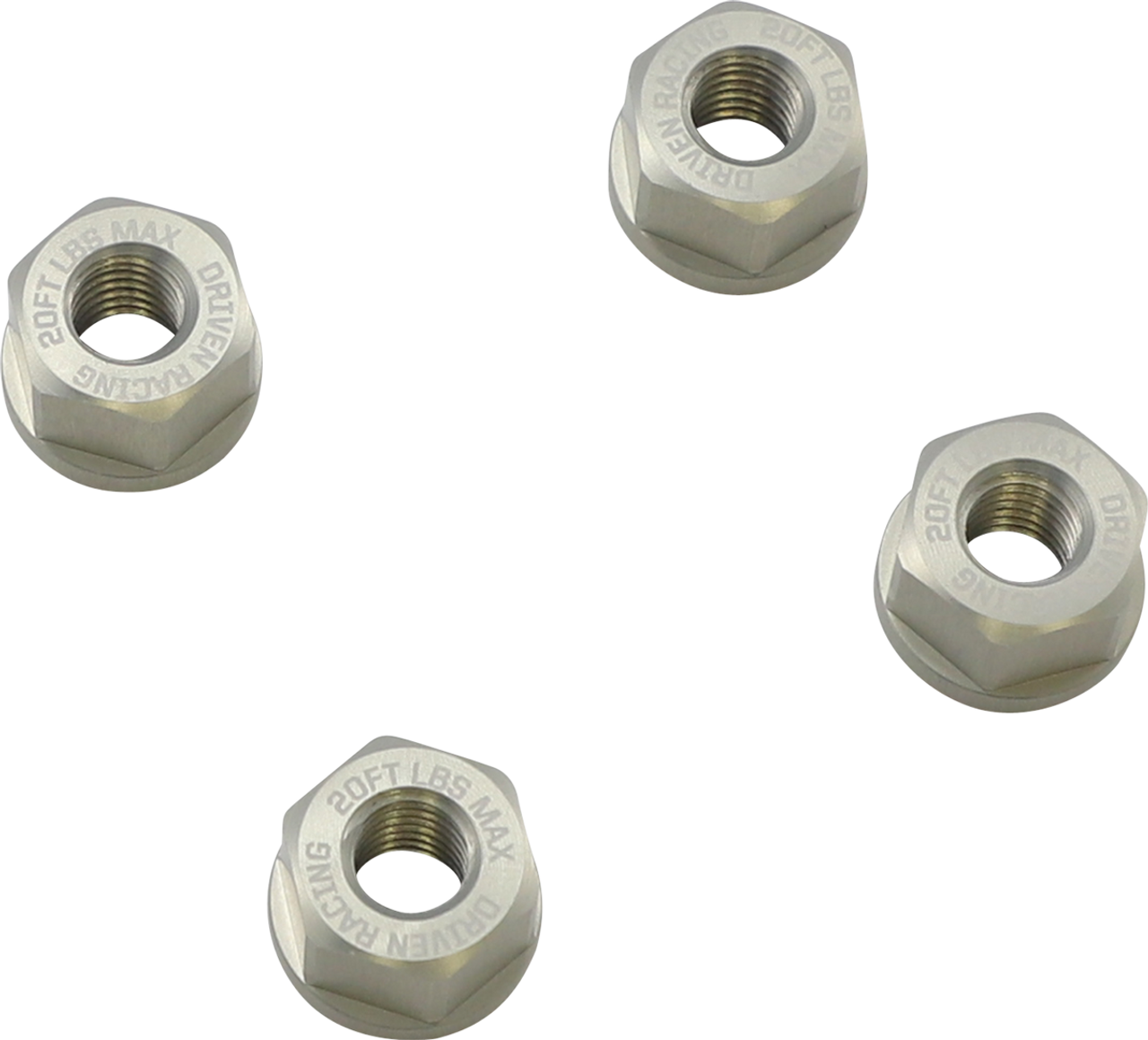 DRIVEN RACING Aluminum Sprocket Nuts - Silver - M8 x 1.25 DSN-02-SL