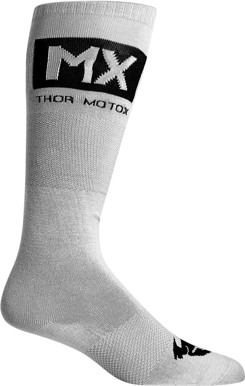 THOR Youth MX Cool Socks - Gray/Black - Size 1-6 3431-0664