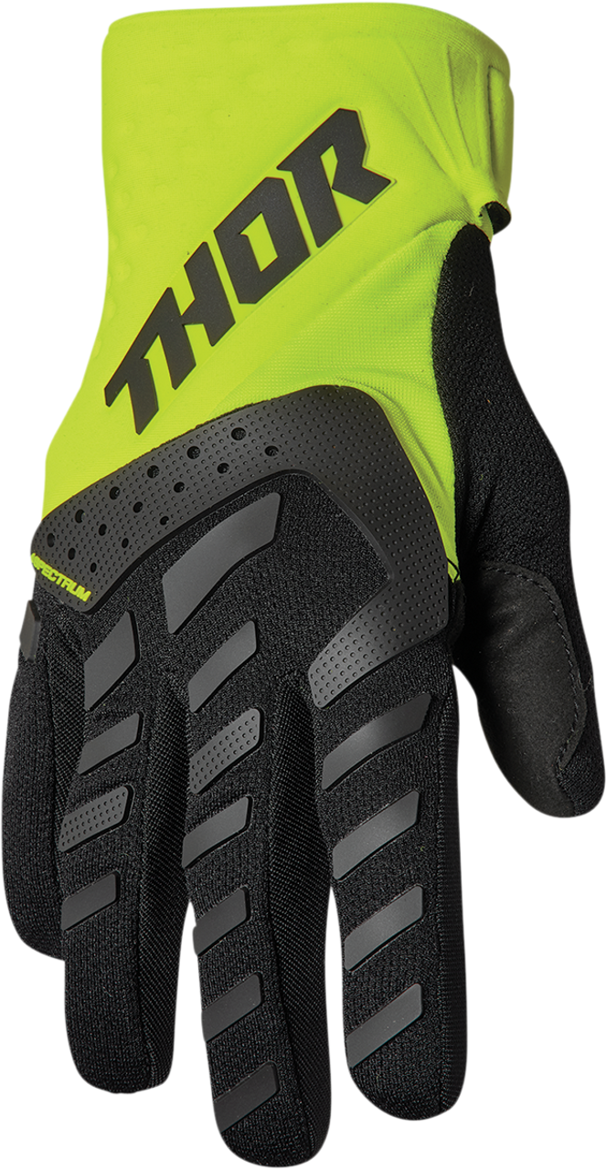 THOR Youth Spectrum Gloves - Black/Acid - Large 3332-1621